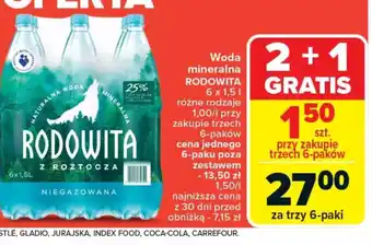 Carrefour Woda mineralna Rodowita oferta