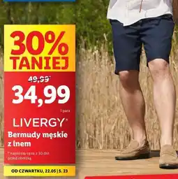 Lidl Bermudy z lnem Livergy oferta