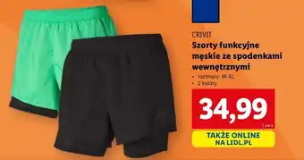 Lidl Szorty męskie funkcyjne m-xl Crivit oferta