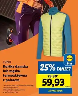 Lidl Kurtka męska termoaktywna z polarem Crivit oferta