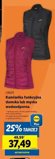 Lidl Kamizelka funkcyjna męska m-xl Crivit oferta