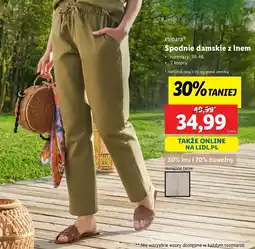 Lidl Spodnie damskie z lnem 34-46 Esmara oferta