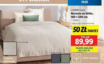 Lidl Narzuta na łożko 180 x 240 cm Livarno Home oferta