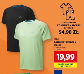 Lidl Koszulka funkcyjna męska m-xl Crivit oferta