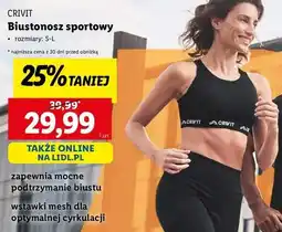 Lidl Biustonosz sportowy rozm. s-l Crivit oferta