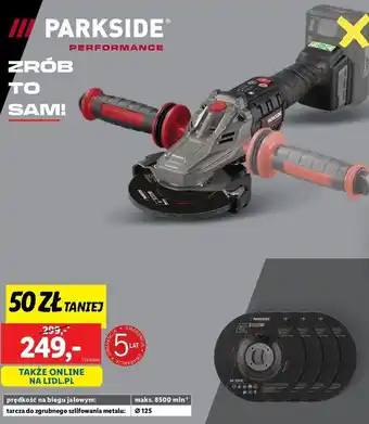 Lidl Szlifierka kątowa 20 v Parkside Performance oferta