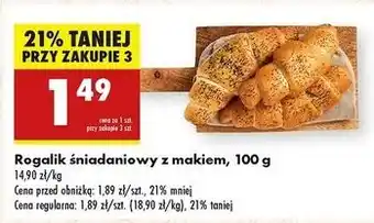 Biedronka Rogalik śniadaniowy z makiem oferta
