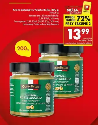 Biedronka Krem pistacjowy Gustobello oferta
