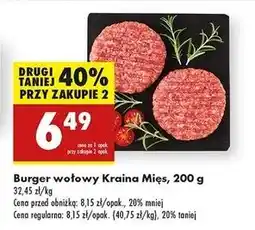 Biedronka Burger wołowy Kraina Mięs oferta