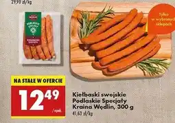 Biedronka Kiełbaski swojskie Kraina Wędlin Podlaskie Specjały oferta