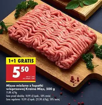 Biedronka Mięso mielone z łopatki wieprzowej Kraina Mięs oferta