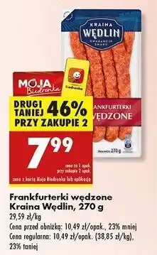 Biedronka Franfurterki wędzone Kraina Wędlin oferta
