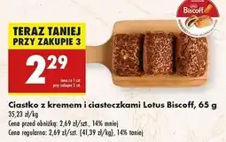 Biedronka Ciastko z kremem i ciasteczkami Lotus Biscoff oferta