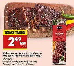 Biedronka Żeberka wieprzowe barbecue wolno gotowane Kraina Mięs oferta