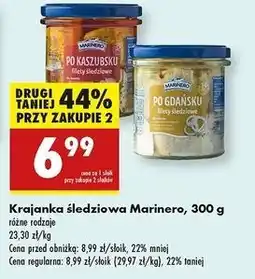 Biedronka Filety śledziowe po gdańsku Marinero oferta