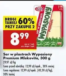 Biedronka Ser żółty premium plastry Mlekovita Wypasiony oferta
