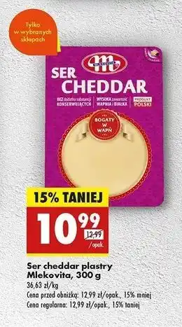 Biedronka Ser cheddar plastry Mlekovita oferta