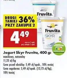 Biedronka Jogurt skyr waniliowy Fruvita Skyr oferta