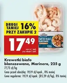 Biedronka Krewetki białe blanszowane Marinero oferta