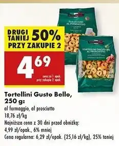 Biedronka Tortelloni z szynką prosciutto crudo Gustobello oferta