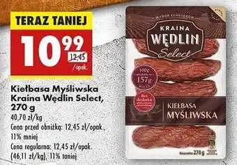 Biedronka Kiełbasa myśliwska Kraina Wędlin oferta