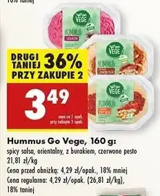 Biedronka Hummus z toppingiem czerwone pesto Govege oferta