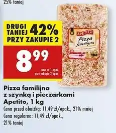 Biedronka Pizza z szynką i pieczarkami Apetito oferta