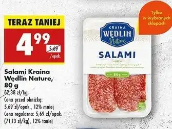 Biedronka Salami Kraina Wędlin Nature oferta