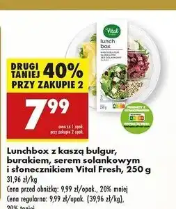 Biedronka Lunchbox z kaszą bulgur burakiem serem solankowym i słonecznikiem Vital Fresh oferta