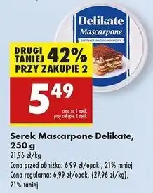 Biedronka Serek mascarpone Delikate oferta