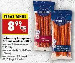 Biedronka Kabanosy drobiowo-wieprzowe Kraina Wędlin oferta