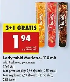 Biedronka Lody pomarańczowe Marletto oferta