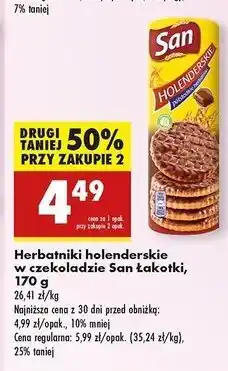 Biedronka Herbatniki z czekoladą San Holenderskie oferta