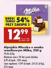 Biedronka Czekoladki waniliowe Milka Alpejskie Mleczko oferta
