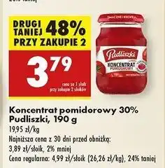 Biedronka Koncentrat pomidorowy 30% Pudliszki oferta
