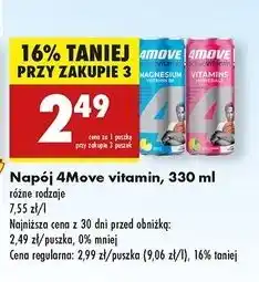 Biedronka Napój witaminy + minerały 4Move Active Vitamin oferta