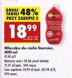 Biedronka Mleczko do ciała intensywna pielęgnacja Garnier Body oferta