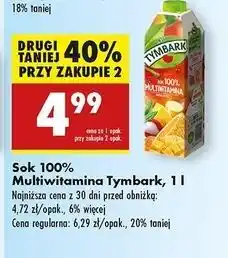 Biedronka Sok multiwitamina Tymbark oferta