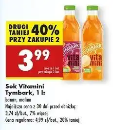 Biedronka Sok banan-marchew-jabłko Tymbark Vitamini oferta
