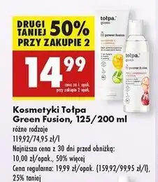 Biedronka Tonik do twarzy kwas migdałowy + wiśnia Tołpa Green Power Fusion oferta