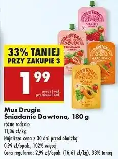 Biedronka Mus marchewki jabłka Dawtona oferta