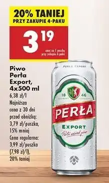 Biedronka Piwo Perła Export oferta