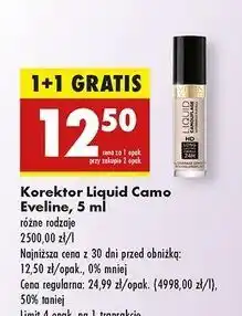 Biedronka Kamuflaż do twarzy nr 03 vanilla Eveline Liquid Camouflage oferta