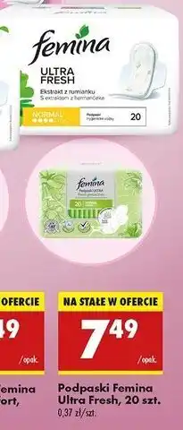 Biedronka Podpaski fresh Femina Ultra oferta