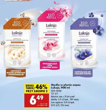 Biedronka Mydło w płynie cotton milk & provitamin b5 Luksja Creamy Soft oferta
