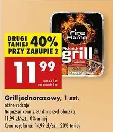Biedronka Grill jednorazowy Fire & Flame oferta