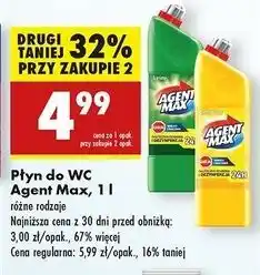 Biedronka Płyn do wc cytrusowy Agent Max oferta