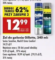 Biedronka Żel do golenia complete defense extra comfort Gillette Mach3 oferta
