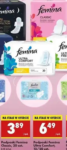 Biedronka Podpaski normal Femina Classic oferta