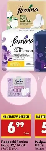 Biedronka Podpaski ze skrzydełkami normal Femina Pure oferta